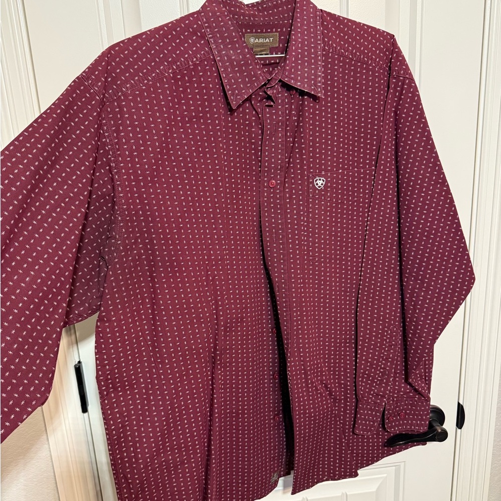 Ariat Burgundy Patterned Shirt
